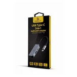 Cablexpert USB-C Docking Station με HDMI 4K PD Ασημί (A-CM-COMBO3-02) - Image 2