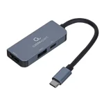 Cablexpert USB-C Docking Station με HDMI 4K PD Ασημί (A-CM-COMBO3-02) - Image 3