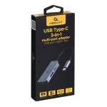 Cablexpert USB-C Docking Station με HDMI 4K PD Ασημί (A-CM-COMBO3-02) - Image 5