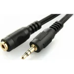 Cablexpert Καλώδιο 3.5mm male - 3.5mm female Μαύρο 5m (CCA-421S-5M)