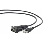 Cablexpert Καλώδιο USB-A σε RS232 9-pin male 1.5m Μαύρο UAS-DB9M-02