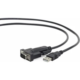 Cablexpert Καλώδιο USB-A σε RS232 9-pin male 1.5m Μαύρο UAS-DB9M-02