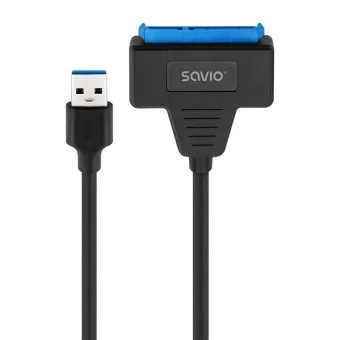 Savio Usb-a 3.1 Gen 1 (m) - Sata (f) Αντάπτορας USB to SATA Μαύρο AK-68