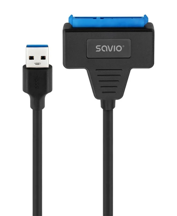 Savio Usb-a 3.1 Gen 1 (m) - Sata (f) Αντάπτορας USB to SATA Μαύρο AK-68