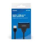 Savio Usb-a 3.1 Gen 1 (m) - Sata (f) Αντάπτορας USB to SATA Μαύρο AK-68 - Image 3