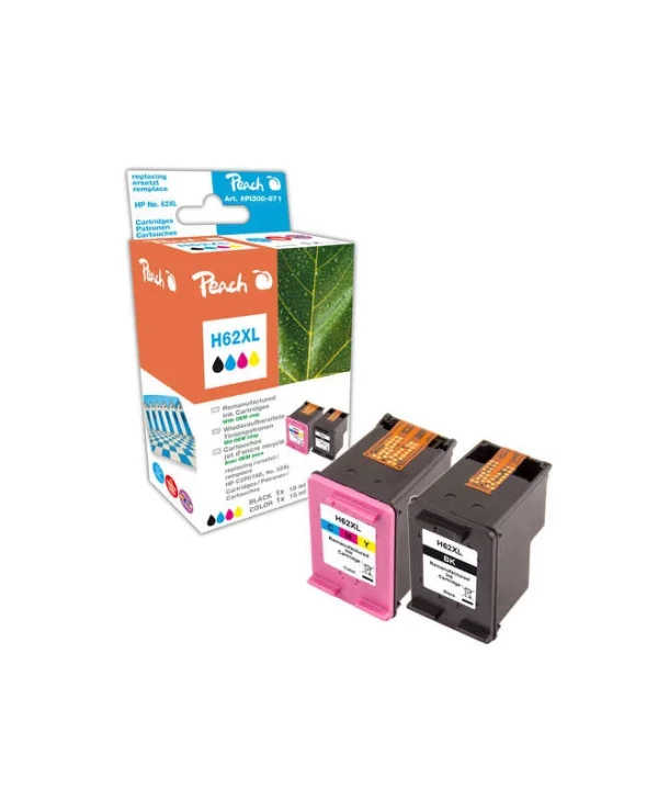 Peach Συμβατό Μελάνι Εκτυπωτή InkJet HP 510 Σελίδων 18ml Μαύρο 2τμχ PI300-671