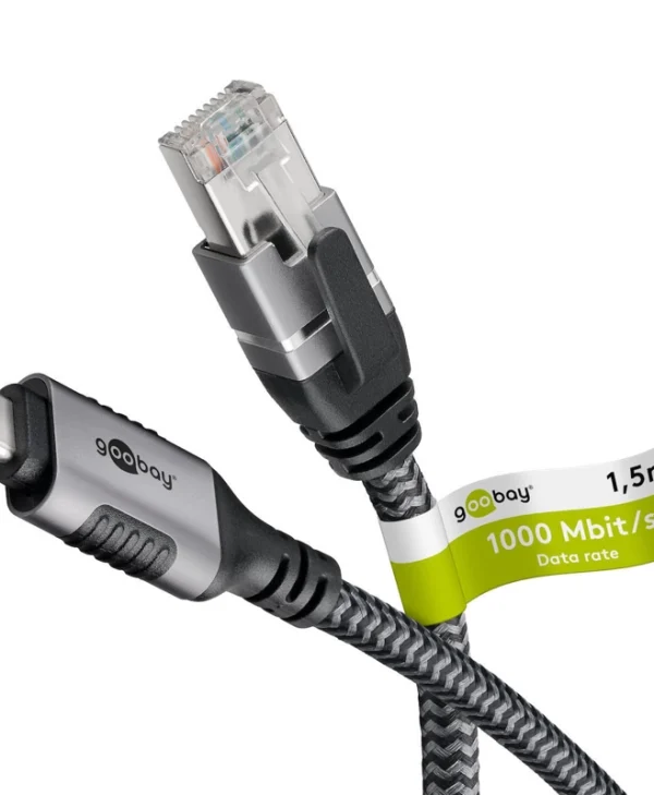 Goobay Μετατροπέας USB-C male σε Ethernet male Γκρι 1τμχ 70697