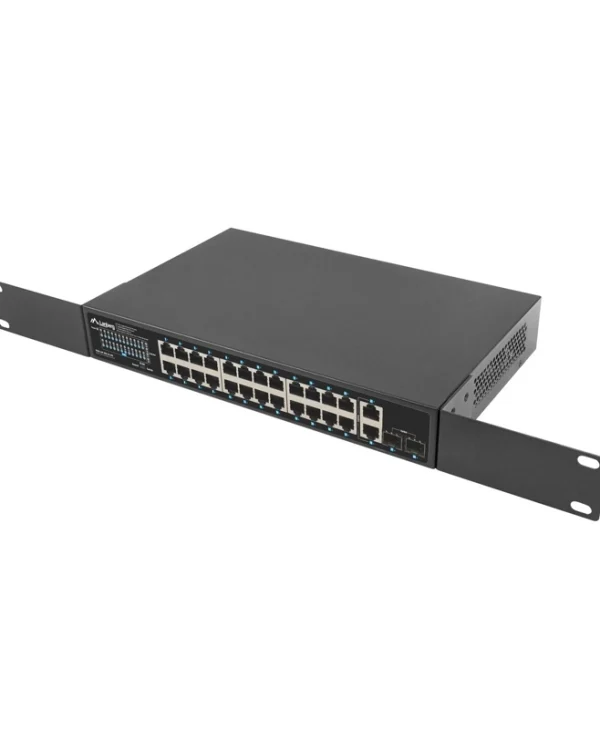 Lanberg RSGE-24P-2GE-2S-250 Unmanaged L2 PoE+ Switch με 24 Θύρες Gigabit (1Gbps) Ethernet και 2 SFP Θύρες