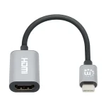 Manhattan Μετατροπέας USB-C male σε HDMI female Γκρι 1τμχ (153973) - Image 3
