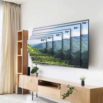 Maclean Energy MC-422 Βάση Τηλεόρασης Τοίχου έως 100" Μαύρο