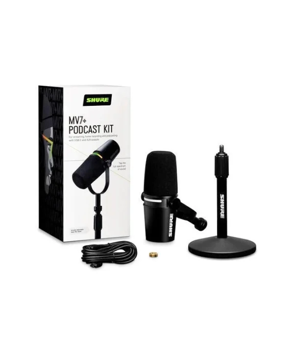 Shure MV7+ Σετ Δυναμικό Μικρόφωνο XLR / USB Clip On για Φωνητικά Bundle 010-03-669