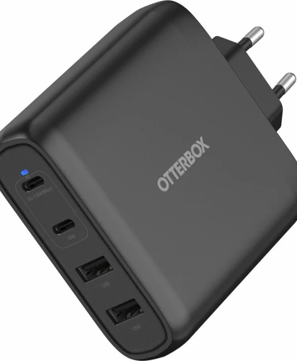 Otterbox Φορτιστής Χωρίς Καλώδιο GaN με 2 Θύρες USB-A και 2 Θύρες USB-C 100W Μαύρος (78-81343) 100045768