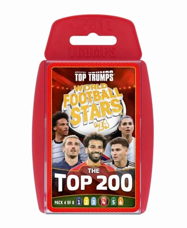 Επιτραπέζιο Παιχνίδι Top Trumps World Football Stars 2024 The Top 200 Pack 4 για 2-4 Παίκτες 6+ Ετών (EN) Winning Moves WM04803-EN1-6