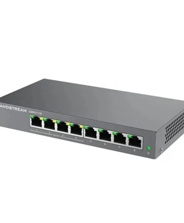 Grandstream GWN7711P Managed L2 PoE+ Switch με 8 Θύρες Gigabit (1Gbps) Ethernet
