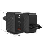 Xblitz Φορτιστής Χωρίς Καλώδιο GaN με Θύρα USB-A και 3 Θύρες USB-C 20W Power Delivery Μαύρος (XC3) - Image 5