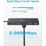 Anker USB 2.0 Hub 4 Θυρών με σύνδεση USB-C A8309G11 - Image 3