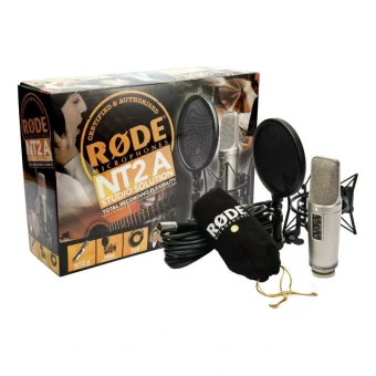 Rode NT2-A Σετ Πυκνωτικό Μικρόφωνο XLR Shock Mounted για Φωνητικά σε Χρυσό Χρώμα NT2A
