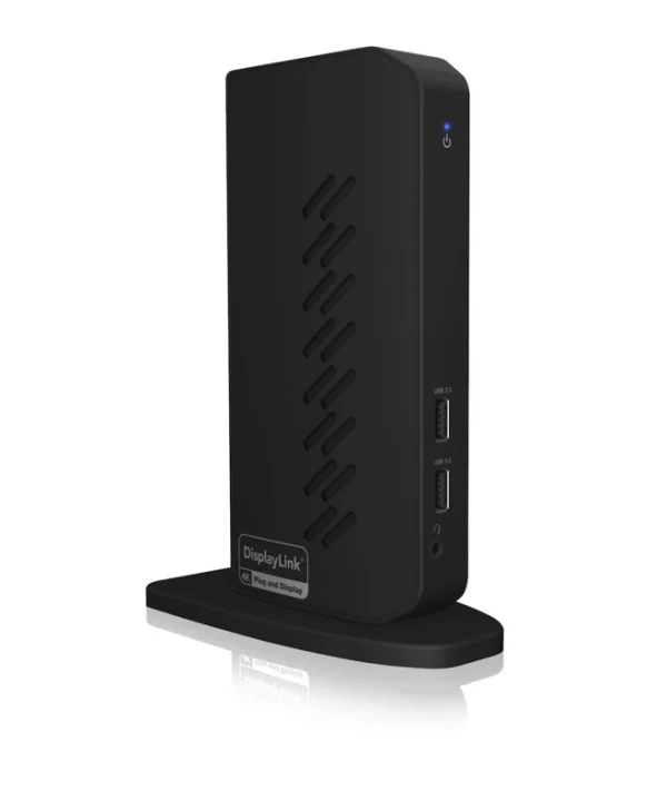 Icy Box USB-C / USB-A Docking Station με HDMI/DisplayPort 4K PD Ethernet και σύνδεση 2 Οθονών Μαύρο (IB-DK2252AC)