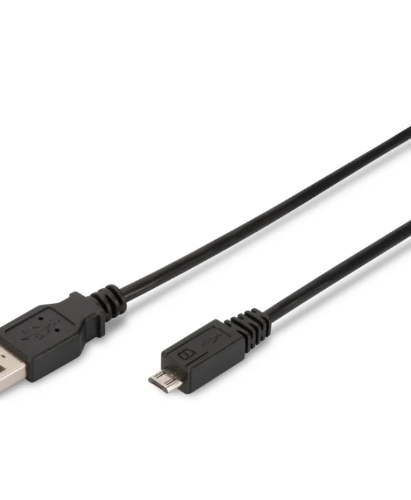 Digitus Regular USB 2.0 to micro USB Cable Μαύρο 3m (AK-300110-030-S)