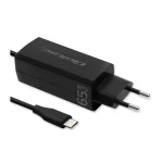 Qoltec Φορτιστής με Ενσωματωμένο Καλώδιο GaN USB-C 65W Power Delivery / Quick Charge 4.0 Μαύρος (52419) - Image 5