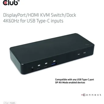 Club3D KVM & Data Switch CSV-1585