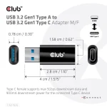 Club3D Μετατροπέας USB-A male σε USB-C female 1τμχ CAC-1525 - Image 4