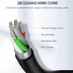 Ugreen US287 USB 2.0 Cable USB-C male - USB-A 18W Μαύρο 0.25m (60114) - Image 5