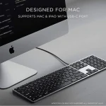 Satechi Slim W3 Wired Keyboard US Grey for Mac ST-UCSW3M - Image 3