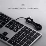 Satechi Slim W3 Wired Keyboard US Grey for Mac ST-UCSW3M - Image 6