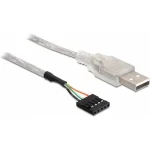 DeLock USB 2.0 Cable USB-A male - Λευκό 0.7m 83078