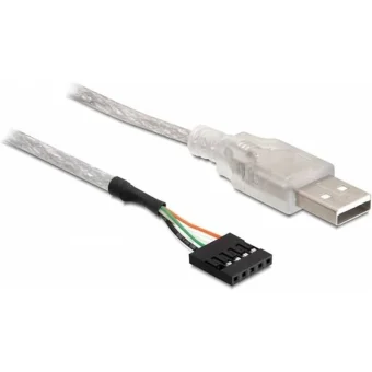 DeLock USB 2.0 Cable USB-A male - Λευκό 0.7m 83078