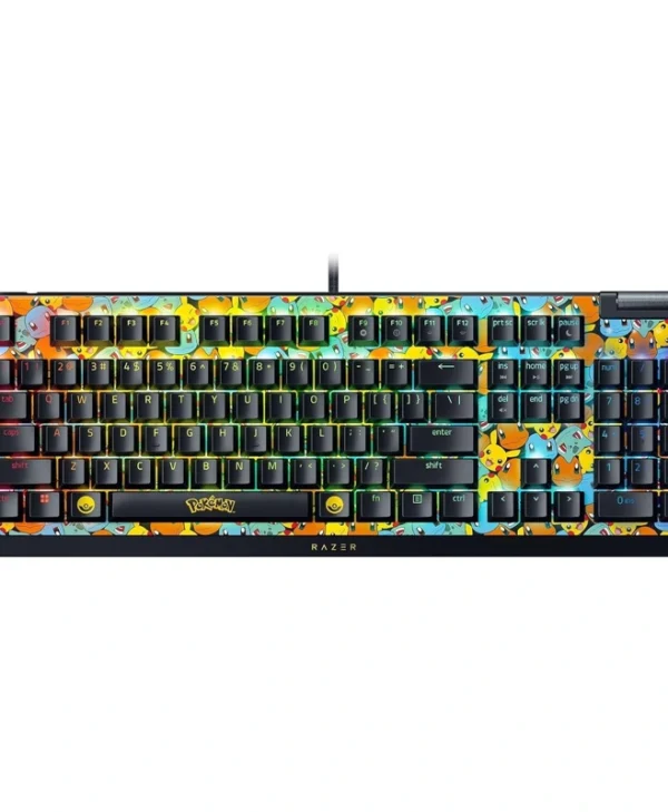 Razer Blackwidow V4 X Pokemon Kanto Starters Gaming Μηχανικό Πληκτρολόγιο με Razer Mechanical διακόπτες και RGB φωτισμό (Αγγλικό US) Πράσινο RZ03-04704200-R3M1