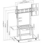 Art Κινητη Βαση+στηριγμα Tv 37-100" 150kg S-13 Art Vesa 800x600 Heavy Duty One Size STO S-13 - Image 6