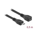DeLock USB 2.0 Cable micro USB-B male - micro USB-B female 0,5m (83567) - Image 2