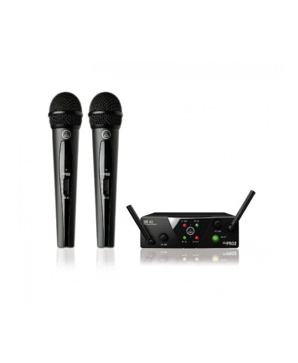 AKG WMS40 MINI2 Vocal Set Dual US25AC Σετ Δυναμικό Μικρόφωνο 6.35mm Χειρός για Φωνητικά 030-04-369