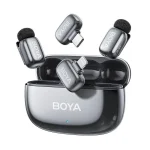 Boya Mini 2 Lightning & Type-C Ασύρματο Δυναμικό Μικρόφωνο Πέτου, Clip On Δημοσιογραφικό σε Γκρι Χρώμα Space Grey BOYA mini 2-01- Gray