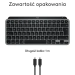 Logitech Mx Keys S Mini Ασύρματο Bluetooth Πληκτρολόγιο Αγγλικό US Συμβατό με Mac Γκρι 920-012652