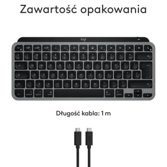 Logitech Mx Keys S Mini Ασύρματο Bluetooth Πληκτρολόγιο Αγγλικό US Συμβατό με Mac Γκρι 920-012652