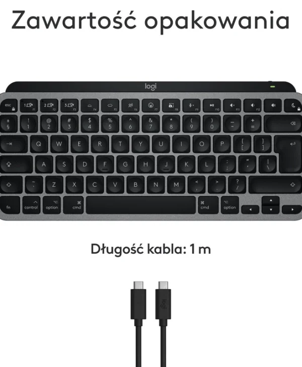 Logitech Mx Keys S Mini Ασύρματο Bluetooth Πληκτρολόγιο Αγγλικό US Συμβατό με Mac Γκρι 920-012652