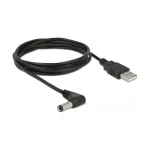 DeLock Cable USB-A male - DC 5.5x2.5mm Μαύρο 1.5m (85588)