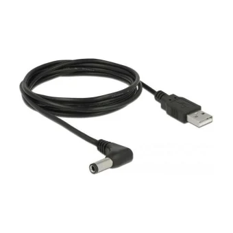 DeLock Cable USB-A male - DC 5.5x2.5mm Μαύρο 1.5m (85588)
