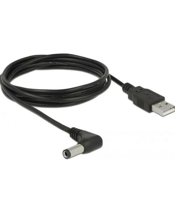 DeLock Cable USB-A male - DC 5.5x2.5mm Μαύρο 1.5m (85588)