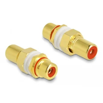 DeLock Μετατροπέας RCA female σε RCA female Χρυσό 1τμχ 64142