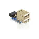 DeLock USB Pin Header Female to 2x USB2.0 Female (41825) - Image 2