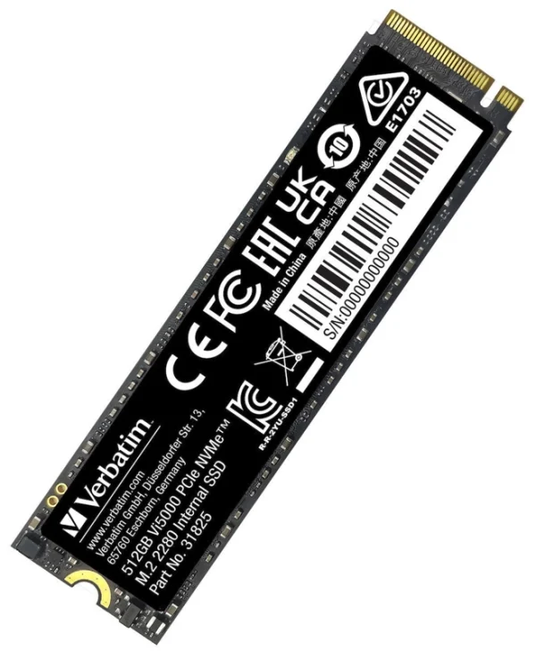 Verbatim Vi5000 SSD 512GB τύπου M.2 με σύνδεση PCI Express 4.0 31825