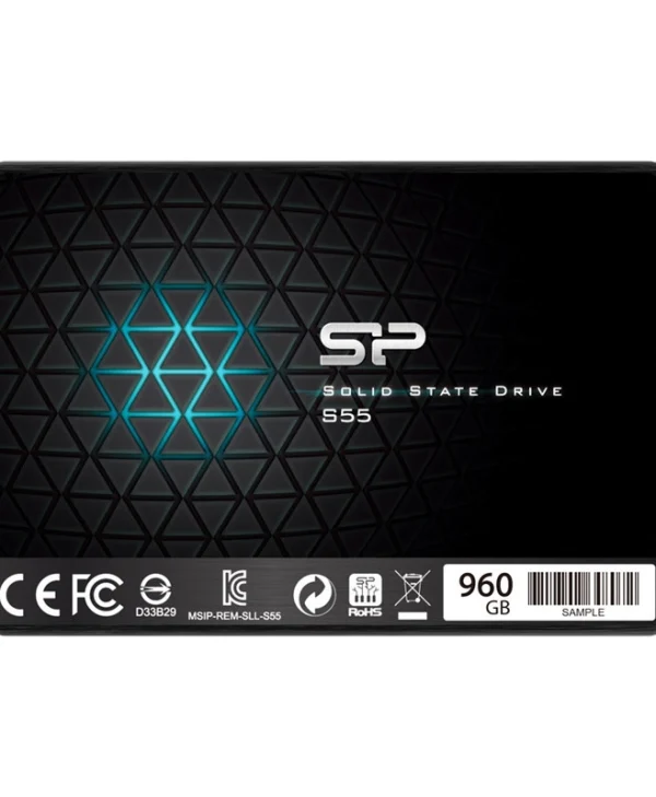 Silicon Power Slim S55 SSD 960GB τύπου 2.5'' με σύνδεση SATA III SP960GBSS3S55S25