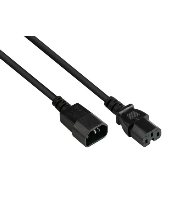 Alcasa IEC C14 / IEC C15 - IEC C14 / IEC C15 Cable 5m Μαύρο (P1450-S050)