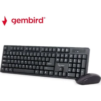 Gembird KBS-W-01 Ασύρματο Σετ Πληκτρολόγιο & Ποντίκι Αγγλικό US