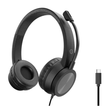 Conceptronic On Ear Multimedia Ακουστικά με μικρόφωνο και σύνδεση USB-C POLONA05BC