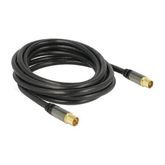 DeLock Καλώδιο Κεραίας Coax male - Coax female Μαύρο 3m (88924) 1τμχ